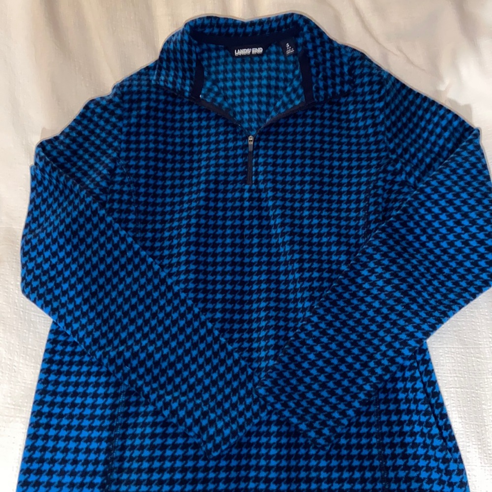 Fleece blue and black jacket